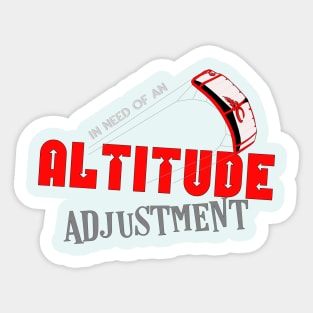 In need of an Altitude adjustment Sticker